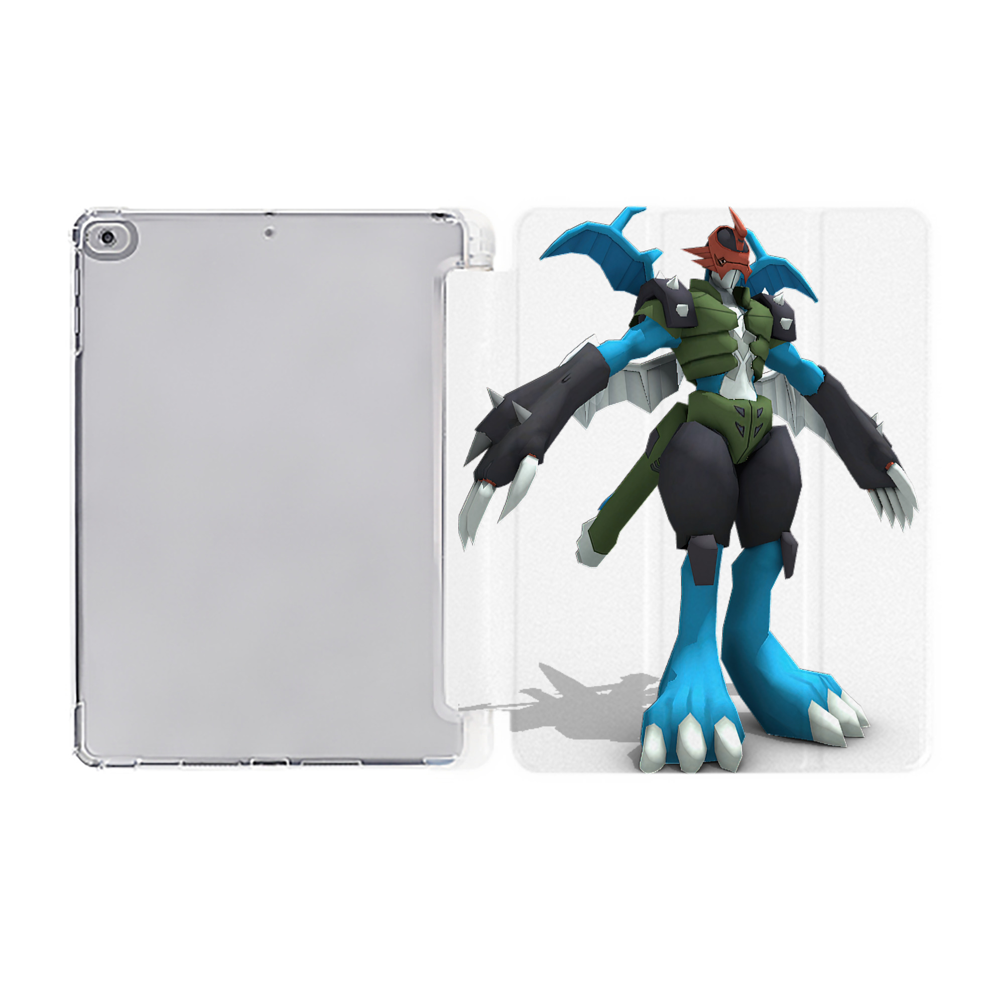 （画像用） Digimon デジタルモンスター/デジモン IPad ケース ペン収納付き 三つ折りスタンド PUレザー×シリコン 対応機種9.5/10.5/10.9インチ